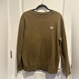 Men’s L Olive green North face Crewneck